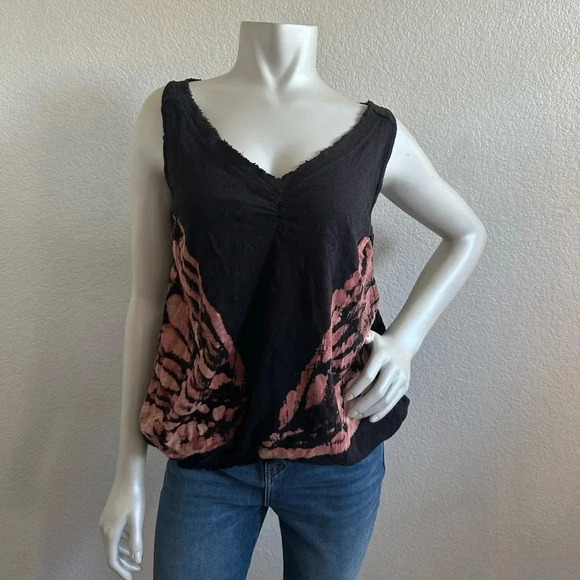 Free People Black Butterfly Top size Small - Picture 1 of 12